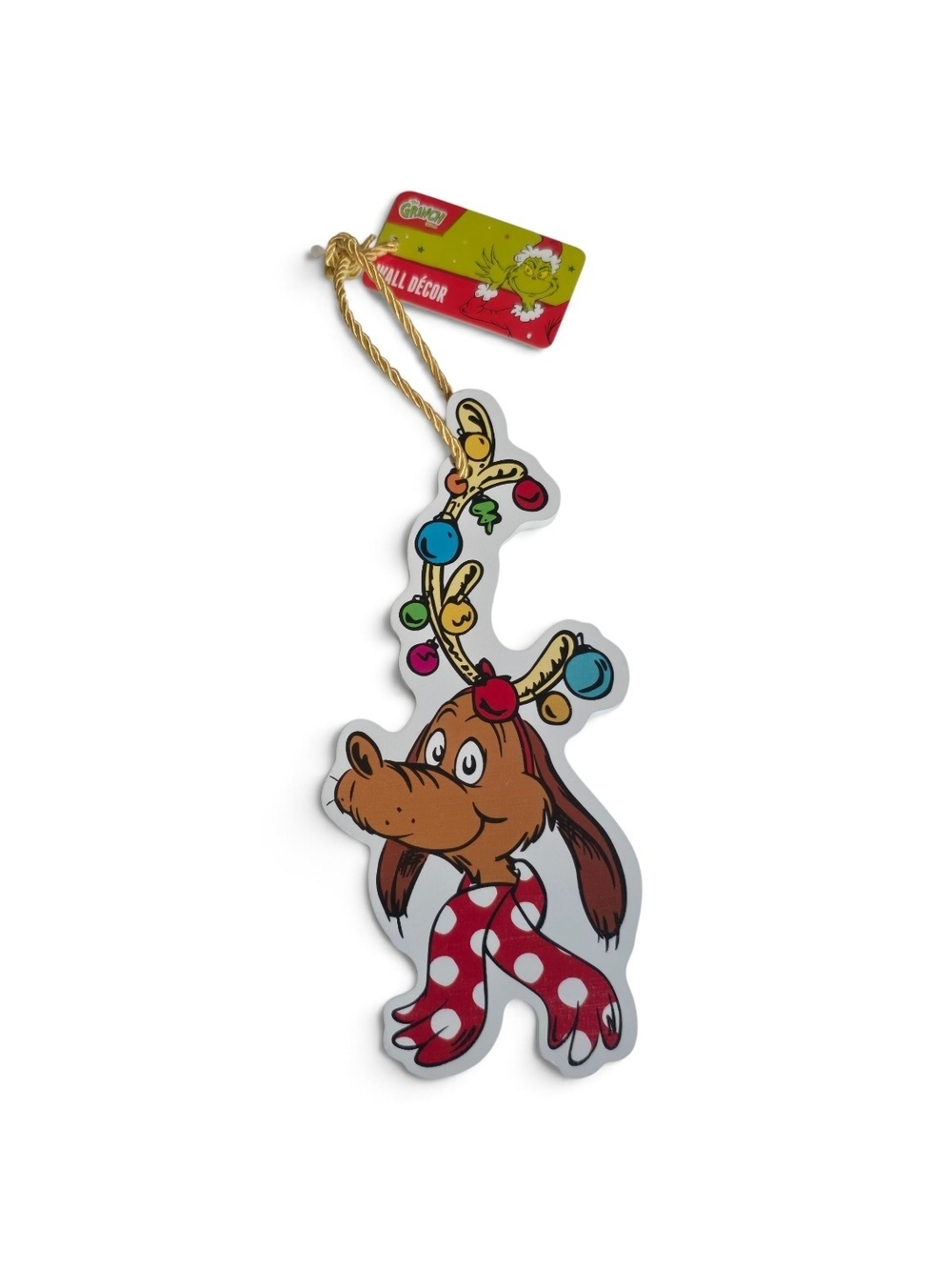 Seuss The Grinch Max Christmas Wall Decor Holiday Ornament Sign Nwt